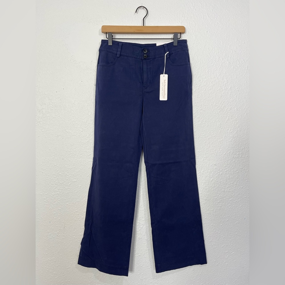 SOFT SURROUNDINGS Alton Navy Straight Leg Pants Size 6 NWT